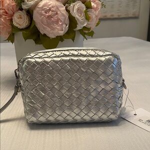 Silver Woven Mini Bag
